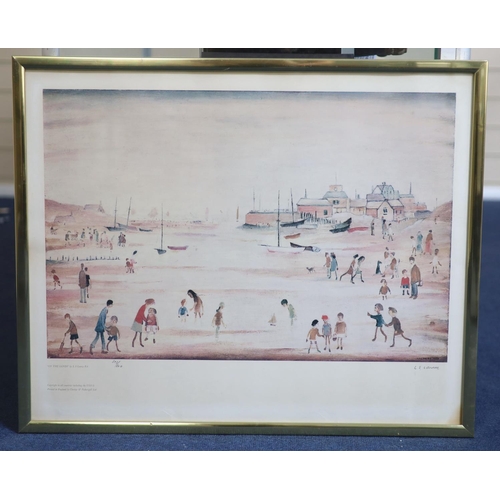 426 - § Laurence Stephen Lowry (1887-1976)'On The Sands'limited edition printsigned in pencil, 393/500over... 