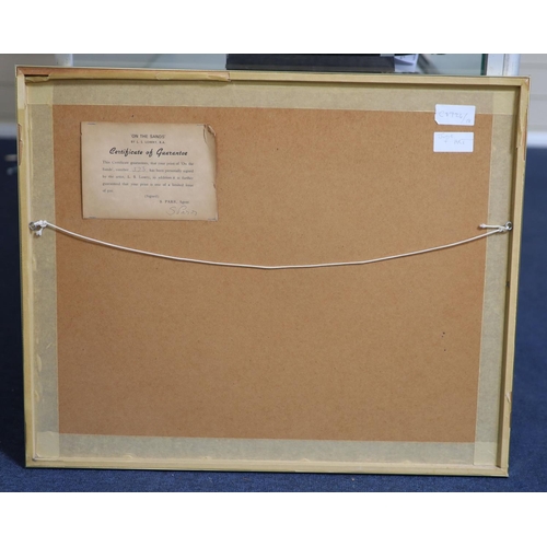 426 - § Laurence Stephen Lowry (1887-1976)'On The Sands'limited edition printsigned in pencil, 393/500over... 