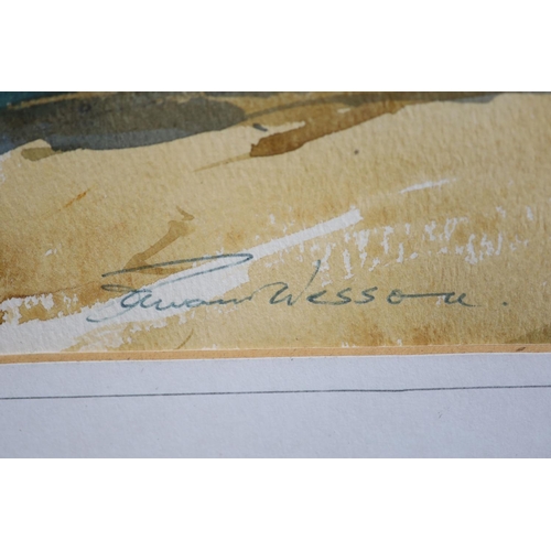 427 - Edward Wesson (1910-1983)Beach scenewatercolour on papersigned in ink32 x 49.5cm... 