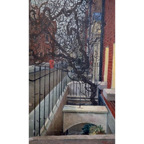 428 - § Ken Kiff RA (1935-2001)Street sceneOil on canvasSigned and dated 5047 x 30 cm.... 