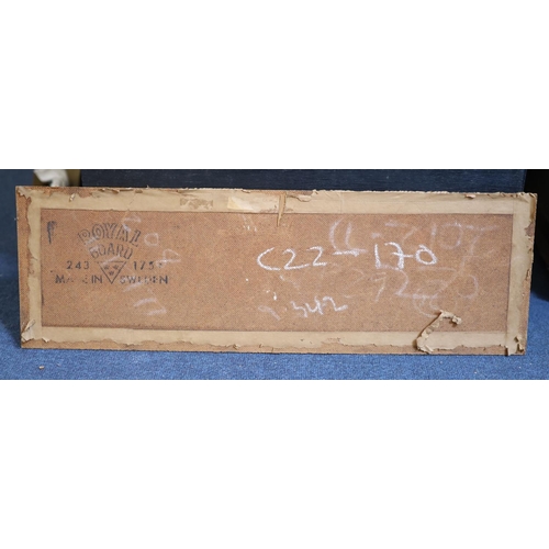 429 - § Ronald Ossory Dunlop (1894-1973)Figures on the shoreOil on boardSigned19.5 x 61 cm. unframed... 