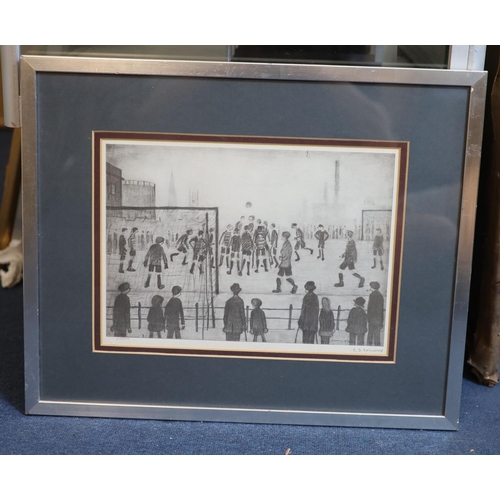 432 - § Lawrence Stephen Lowry (1887-1976)The Football MatchLithographSigned in pencil, 618/85025 x 36 cm.... 