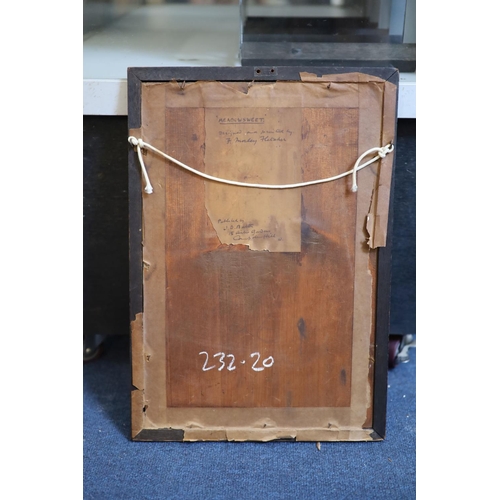 435 - Frank Morley Fletcher (1866-1949)MeadowsweetWoodcut in colourPresentation inscription to Charles Ste... 