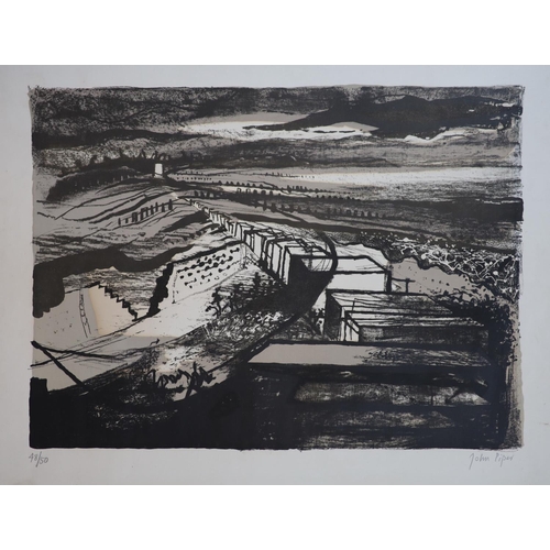 436 - § John Piper (1903-1992)Clymping Beach (Levinson 81)Lithograph in coloursSigned in pencil, 48/50, pu... 