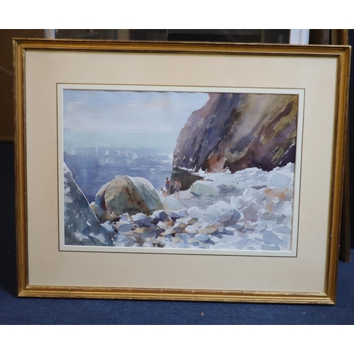 442 - § Edward Seago (1910-1974)The Cove, Portugal,WatercolourStudio stamp, purchased from Spink & Son in ... 