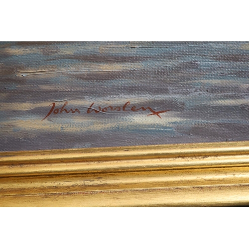 444 - § John Godfrey Barnard Worsley (1919-2000)Mombasa, Old HarbourOil on boardSigned75 x 100 cm.... 