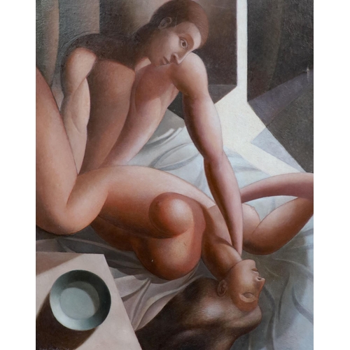 450 - § Eric Charles Seeley (b.1951)Lair, 1996Oil on boardSigned and dated 96, inscribed verso49 x 39 cm.... 