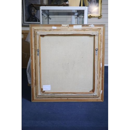 455 - § Marysia Donaldson Scottish, fl.1961-1989)Still life with flowers in a vase and a bowl of fruitoil ... 