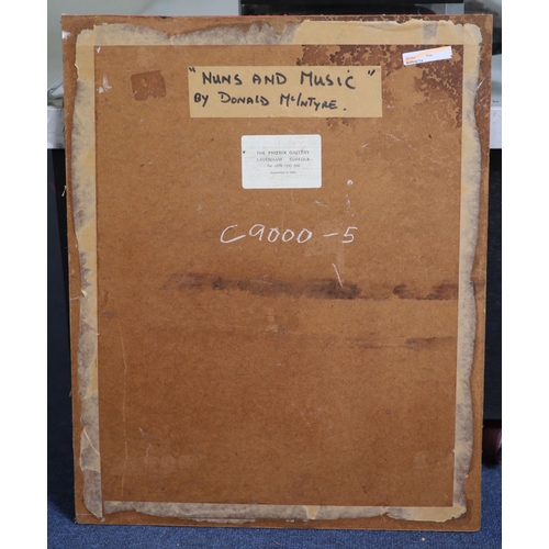 456 - § Donald McIntyre (1923-2009)Nuns and Musicoil on boardsigned50.5 x 41cm, unframed... 