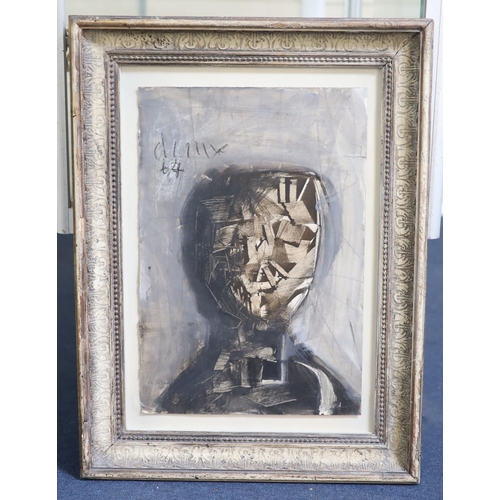 457 - § Roy Turner Durrant (1928-1997)Head studyink and wash on papersigned and dated '6450 x 34cm... 