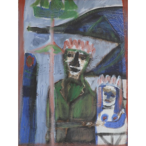 461 - § Patrick Hayman (1915-1998)Tristan and Isolde c.1965oil on boardsigned, artist label verso29 x 21cm... 