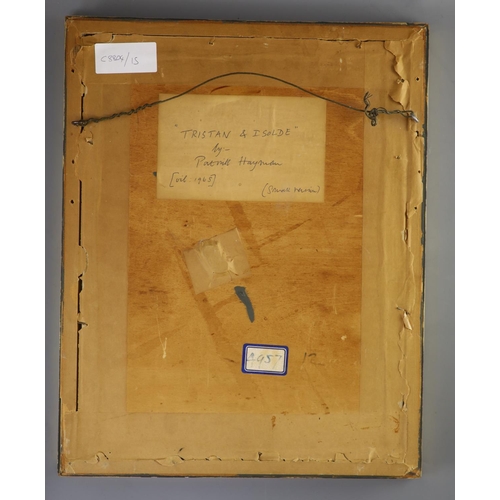 461 - § Patrick Hayman (1915-1998)Tristan and Isolde c.1965oil on boardsigned, artist label verso29 x 21cm... 