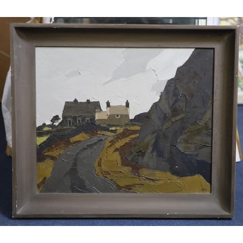 464 - § Sir Kyffin Williams (1918-2006)Capel Caersalemoil on canvasinitialled, Thackeray Gallery label giv... 