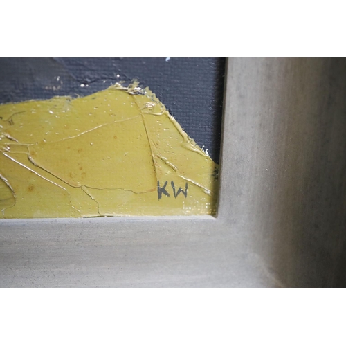 464 - § Sir Kyffin Williams (1918-2006)Capel Caersalemoil on canvasinitialled, Thackeray Gallery label giv... 