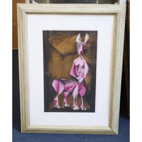 466 - § James Hull (1921-1990)Centaurpencil and gouache on papersigned and dated '9852 x 32cm... 