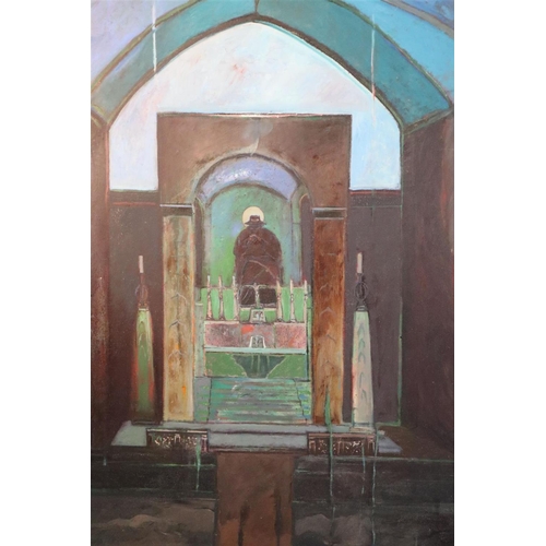 468 - § Harold Mockford (1932-)'Brighton Church, March 77'oil on boardsigned, titled and dated verso48 x 3... 