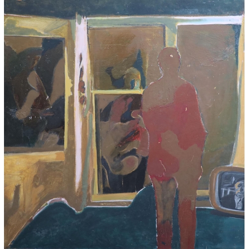 471 - § Harold Mockford (1932-)Reflections, 1970Oil on board122 x 122 cm.