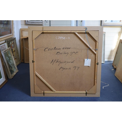 475 - § Harold Mockford (1932-)Curtain over Birling Gap, 1997Oil on board91 x 91 cm.... 