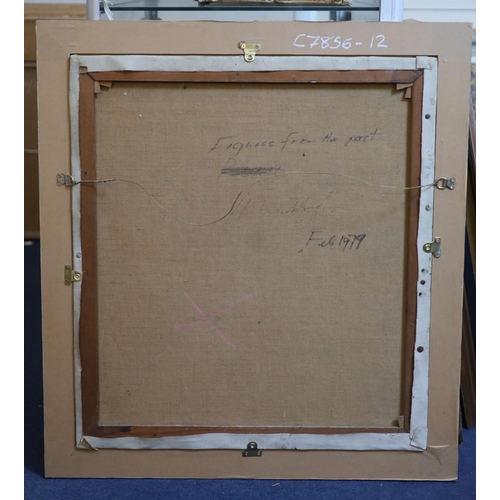 476 - § Harold Mockford (1932-)Figures from the Past, 1979Oil on canvasSigned and inscribed verso76 x 69 c... 