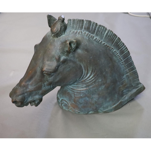 50 - A large and impressive life-size bronze model after the Medici Riccardi horses head, 20th century97... 