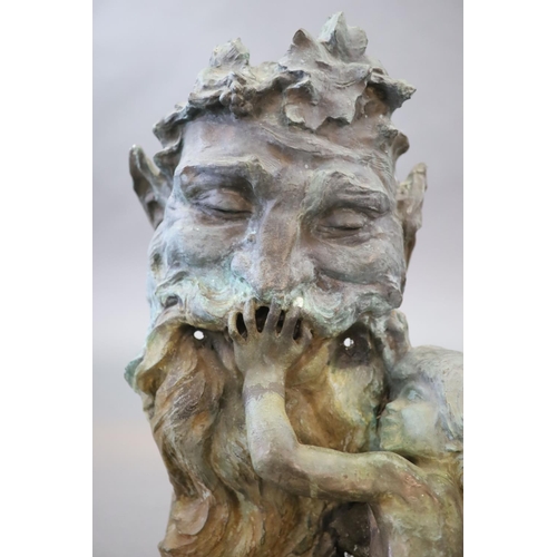 51 - Attributed to Alexander Vibert (1847-1909) a large cast bronze fountain head, c.1900,In the form of ... 