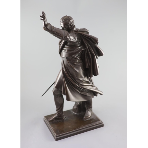 54 - After Christian Daniel Rauch (1777-1857) a large 19th century bronze figure of Field Marshall Prince... 