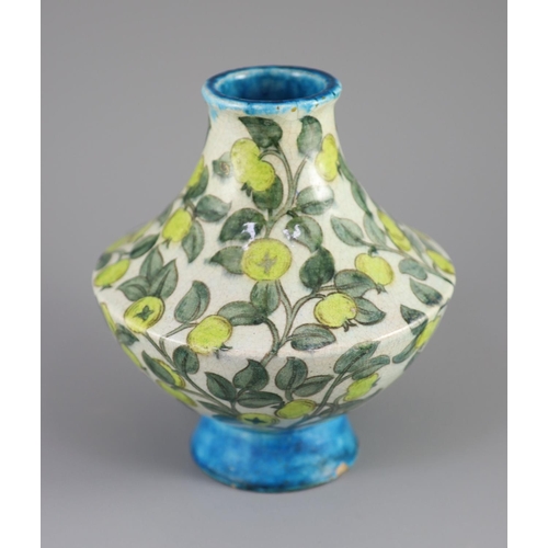 65 - A William de Morgan tin glazed earthenware vase, early Fulham period, c.1890,the crackle glaze in im... 