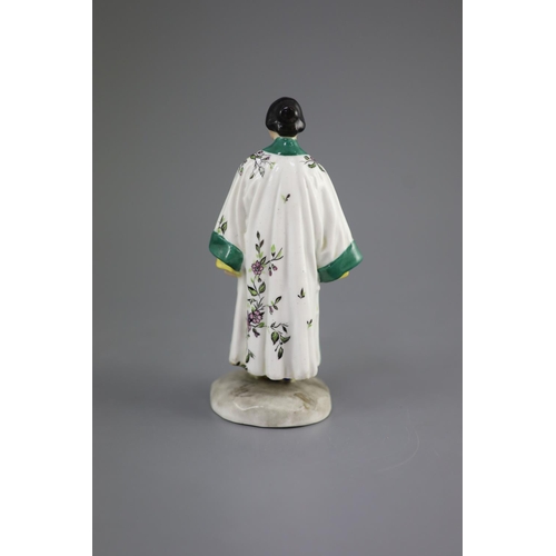 73 - A Russian porcelain figure of a fashionable Chinese lady, Lomonosov factory, early 20th century,her ... 