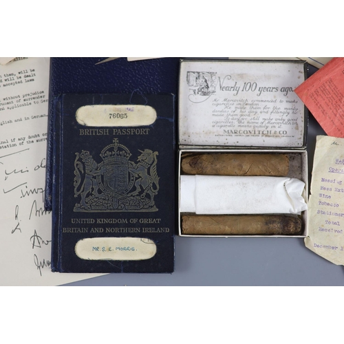 8 - Sir Winston Churchill interest: Two partially smoked cigars,Kept as a souvenir by Stanley Morris MBE... 