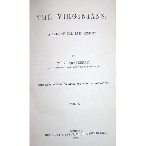 102 - °  Thackeray, William Makepeace - The Works, 6 vols, 8vo, half red morocco (2) and half calf (4) wit... 