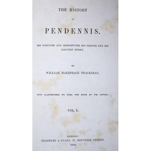 102 - °  Thackeray, William Makepeace - The Works, 6 vols, 8vo, half red morocco (2) and half calf (4) wit... 