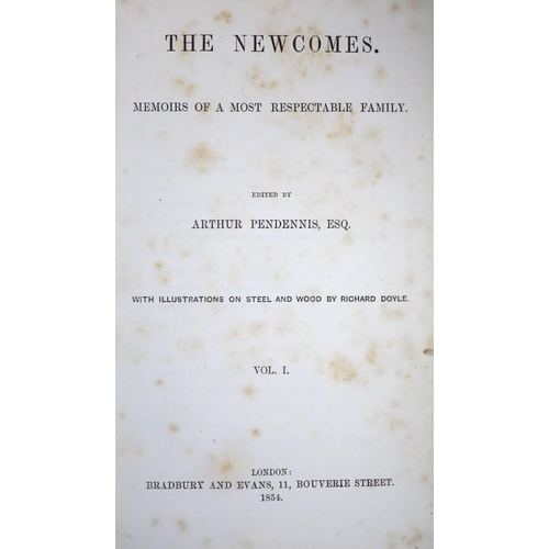 102 - °  Thackeray, William Makepeace - The Works, 6 vols, 8vo, half red morocco (2) and half calf (4) wit... 