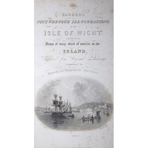 106 - °  Barber, Thomas - Picturesque Illustrations of the Isle of Wight, original cloth with gilt vignett... 