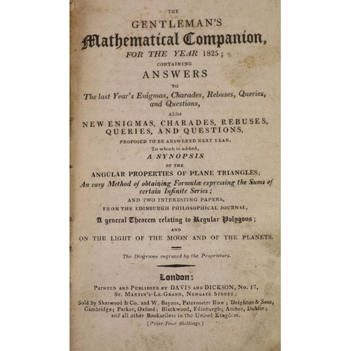 110 - °  [Lupton, Thomas] - A Thousand Notable Things, 12mo, calf, London, 1785 and The Gentlemans Mathem... 