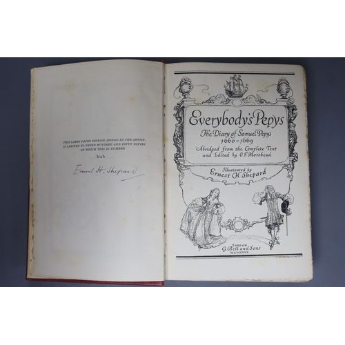 12 - °  Pepys, Samuel (edited and abridged by O.F. Morshead) - Everybodys Pepys,  8vo, red cloth, one of... 