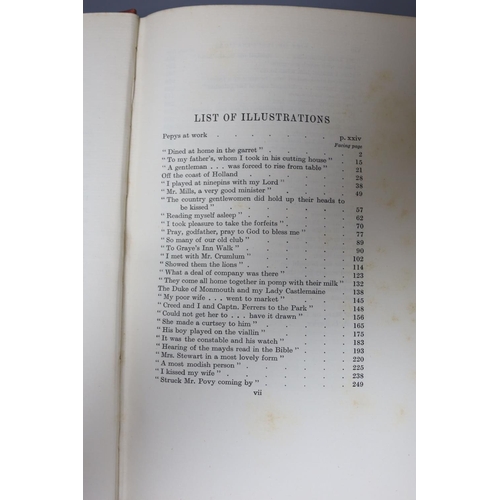 12 - °  Pepys, Samuel (edited and abridged by O.F. Morshead) - Everybodys Pepys,  8vo, red cloth, one of... 