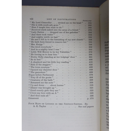 12 - °  Pepys, Samuel (edited and abridged by O.F. Morshead) - Everybodys Pepys,  8vo, red cloth, one of... 