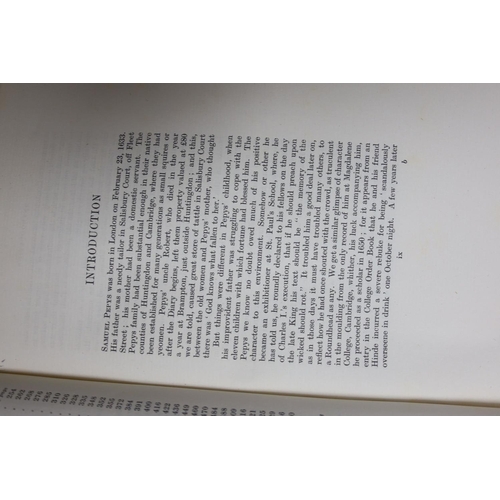 12 - °  Pepys, Samuel (edited and abridged by O.F. Morshead) - Everybodys Pepys,  8vo, red cloth, one of... 