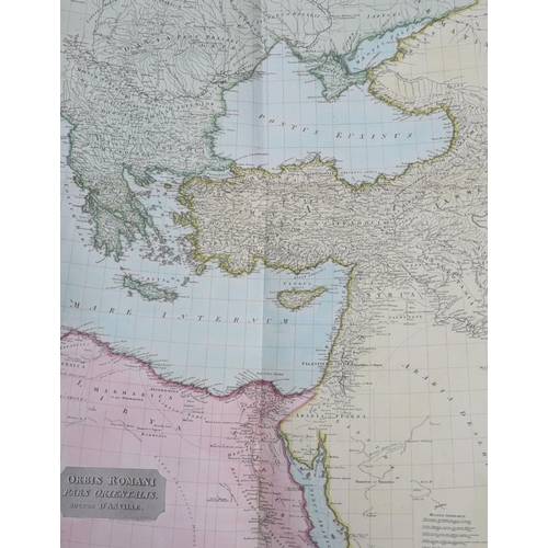 122 - °  Anville, Jean Baptiste Bourguingnon d - Atlas and Geography of the Antients, folio, half leather... 