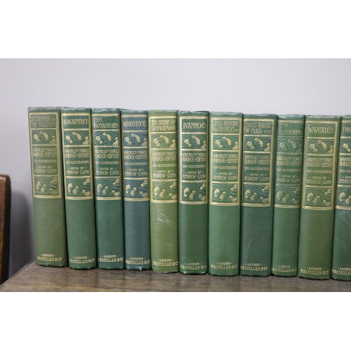 133 - °  Scott, Walter - Waverley Novels, 24 vols, 8vo, original green cloth gilt, large type border, Macm... 