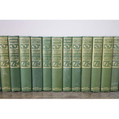 133 - °  Scott, Walter - Waverley Novels, 24 vols, 8vo, original green cloth gilt, large type border, Macm... 