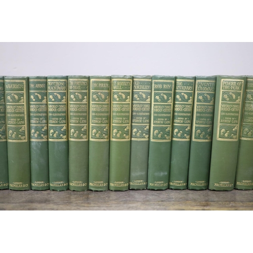 133 - °  Scott, Walter - Waverley Novels, 24 vols, 8vo, original green cloth gilt, large type border, Macm... 