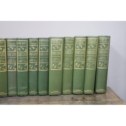 133 - °  Scott, Walter - Waverley Novels, 24 vols, 8vo, original green cloth gilt, large type border, Macm... 