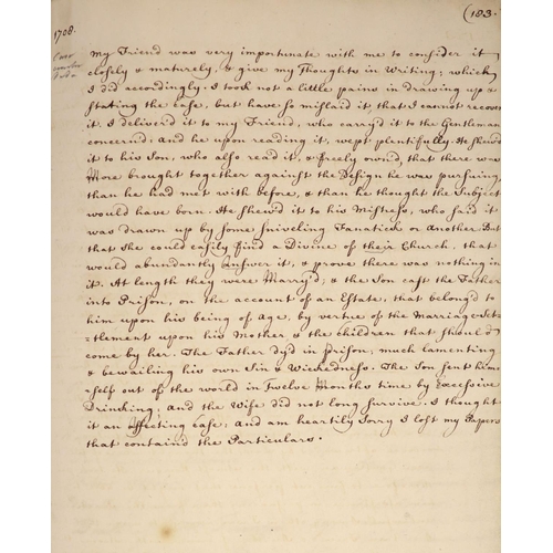 136 - °  CALAMY, Edmund (the Historian, 1671-1732)  Original Manuscript  An Historical Account of my o... 