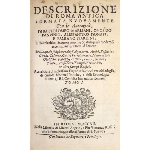 149 - °  Rossi, Filippo de, et al. Descrizione di Roma Antica, and ... Moderna, 2 vols, 8vo, contemporary ... 