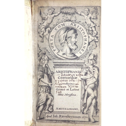 151 - °  Aristophanis. Aristopanis Comoediae. Undecum Graece et Latine. Editio Novissima, 2 parts in 1, 12... 