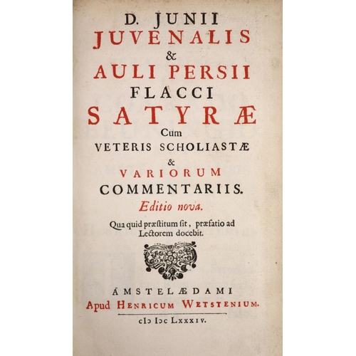 153 - °  Juvenalis, Decimum Iunius. D.Junii Jevenalis and Auli Persi Flacci Satyrae Cum Veteris Scholastae... 