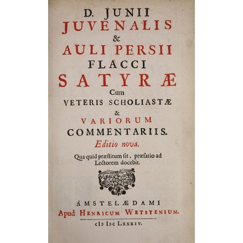 153 - °  Juvenalis, Decimum Iunius. D.Junii Jevenalis and Auli Persi Flacci Satyrae Cum Veteris Scholastae... 