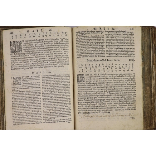 167 - °  Baronius, Caesar. Martyrologium Romanum, ad Novum Kalendarii Rationem ...title in red and black w... 