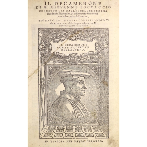 169 - °  Boccaccio, Giovanni. Il Decamerone. Corretto gia dall 'Exxellentissima Academia Fiorentina ...eng... 